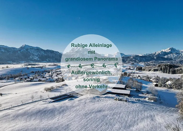 Chalet - Ferienwohnungen - Biohof Stoeger - Panoramasuedbalkon - Grandiose Aussicht Auf See, Berge Und Schloss Neuschwanstein